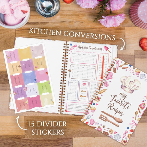 Recipe Book to Write in Your Own Recipes , 7"x10" Blank Recipe Book , Durable Hardcover Family Recipe Book , Recipe Book For Own Recipes , Recipe ...