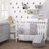 Little Love By Nojo Roarsome Lion, Grey, Yellow, White "I'M Roar Some" Photo Op Fitted Crib Sheet, Yellow, Grey, White, Charcoal...