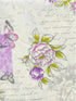 Newbridge Vintage Blossoms Square Fabric Napkins, Set of 8 Napkins, Easy Care and Stain Resistant Napkins, Lace and Spring Vintage Post Card Print...