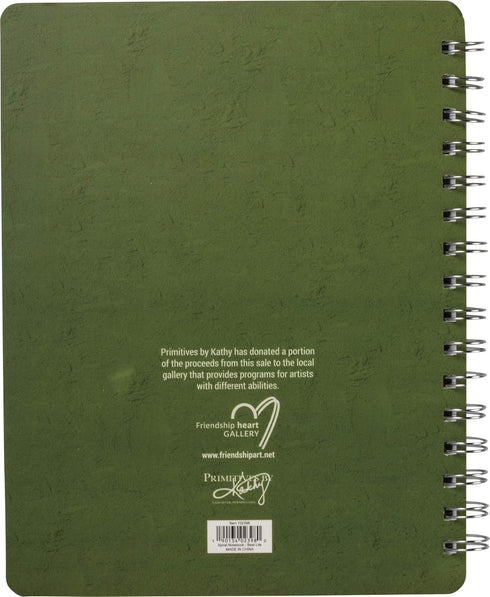Primitives by Kathy Friendship Heart Gallery Spiral Notebook, 7" x 9", Live Your Best Life...