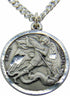 Saint Michael Round Pewter Medal Pendant 1 Inch on 24 Inch Stainless Steel Chain Gift...