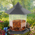 Twinkle Star Wild Bird Feeder Hanging for Garden Yard Outside Decoration, Hexagon Shaped Outside Hanging Bird Feeders for Outdoors Squirrel Proof,...