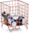 Barista & Co Coffee Pod Cage - Stainless Steel Large Capacity 80+ Coffee Capsule Holder - Copper with Stamp Logo Coffee Pod Storage Compatible wit...