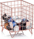 Barista & Co Coffee Pod Cage - Stainless Steel Large Capacity 80+ Coffee Capsule Holder - Copper with Stamp Logo Coffee Pod Storage Compatible wit...