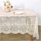 Fanqisi Ivory Lace Tablecloth 60x120 Inches Classic Wedding Lace Tablecloths Overlay Party Table Cover for Bridal Shower Reception Table Decoratio...