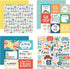 Summer Scrapbook Paper & Stickers Kit - Beach Theme Cardstock & Stickers, 4 Items, 12x12 Inch, Modern Style, Square Shape, Variety Pack...