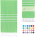 WETCAT Turkish Beach Towel Oversized (38"x71") 100% Turkish Cotton, Made in Turkey - Sand Free, Extra Large, Ultra Soft, Quick Drying, Compact & L...
