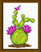 Design Works Crafts Cactus, 5 x 7 Counted Cross Stitch Kit, 5" x 7", White...