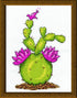 Design Works Crafts Cactus, 5 x 7 Counted Cross Stitch Kit, 5" x 7", White...