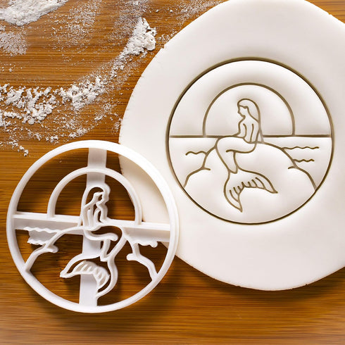 Set of 2 Mermaid cookie cutters (Designs: Sunset and Tail), 2 pieces - Bakerlogy...