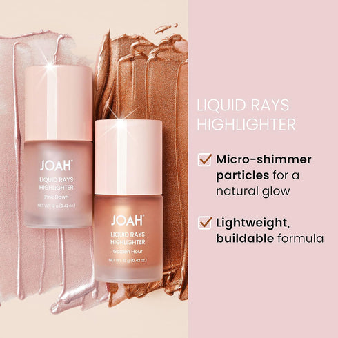 JOAH Liquid Rays Highlighter, Highlight Stick for Face Contour & Shimmer, Glow Illuminator, Korean Makeup, Buildable, Long Lasting, Cruelty Free F...