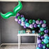 KatchOn Green Mermaid Tail Balloon - 25 Inch, Pack of 6 | Foil Curve Balloon for Garland | Mermaid Birthday Decorations...