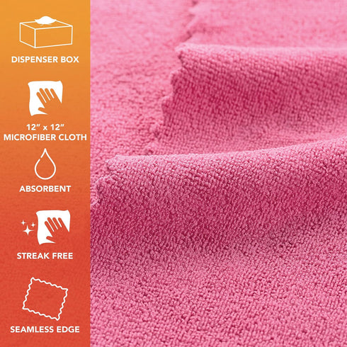 Arkwright Smart Rags in Box - (Pack of 50) Lint Free Microfiber Cleaning Cloth, Scratch & Streak-Free, Dispensable Wash Towels for Cars, Window Gl...