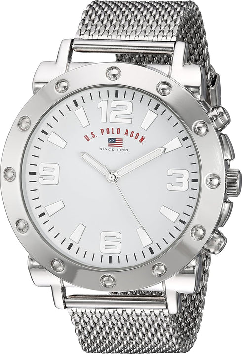 U.S. Polo Assn. Men's US8815 Analog Display Analog Quartz Silver Watch...