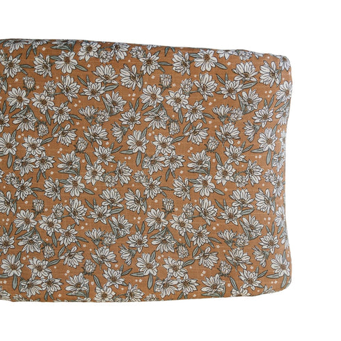 Mebie Baby Changing Pad Cover, Magnolia, 100% Muslin Cotton Changing Table Pad Cover for Baby Boy and Girl, Designer Nursery Decor Covers, Diaper ...