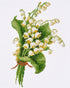 Povitrulya Counted Cross Stitch Kit for Adults 'Lily of The Valley' - Embroidery Set with May Lily Flower Bouquet...