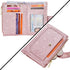 Womens Wallets RFID Small Compact Bifold Leather Card Holder Zip Pocket Keychain...