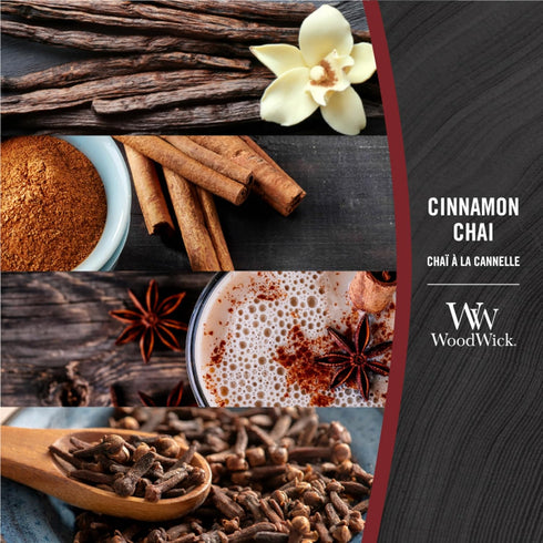 WoodWick Medium Hourglass Scented Candle | Cinnamon Chai | with Crackling Wick | Burn Time: Up to 60 Hours...