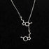 FUSTMW Happiness Serotonin Molecule Y Necklace Chemistry Jewelry Science Teacher Gifts for Science Lovers (25.5inches y necklace)...