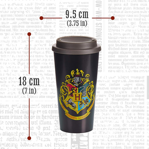Paladone Hogwarts Crest Plastic Travel Mug - Officially Licensed Harry Potter Merchandise...