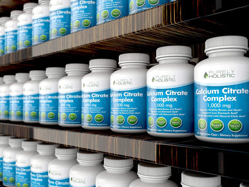 Calcium Citrate 1000mg - 365 Vegan Capsules not Tablets with Added Parsley, Dandelion and Watercress - Without Vitamin D - Made in The USA by Pure...