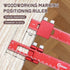 Woodworking Ruler, Precision Pocket Rulers, VICHSAMWY Scribing Ruler 12, 8, 6 Inch Metal Slide Stop Marking Ruler Metric Inch, Square Ruler Adjust...