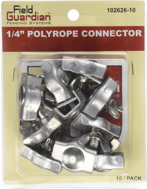 Field Guardian 10-Pack Polyrope Connector, 1/4-Inch,silver...