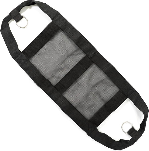 Calf Sling - Black, Adjustable with Reinforced Straps - Weigh Small Animals, Newborn, Lambs, Calves, Colts - Complete with Baby Animal Feeding Bot...
