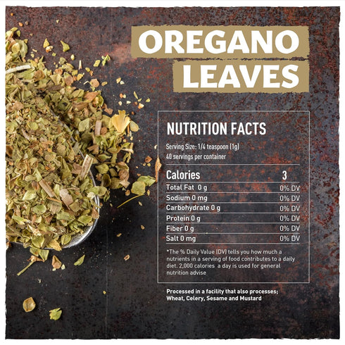 Eastanbul Oregano Leaves, Mediterranean Style, 1.4oz Dried Oregano, Oregano Dried & Pure, Dried Oregano Leaves, Turkish Oregano, Exquisitely Fragn...