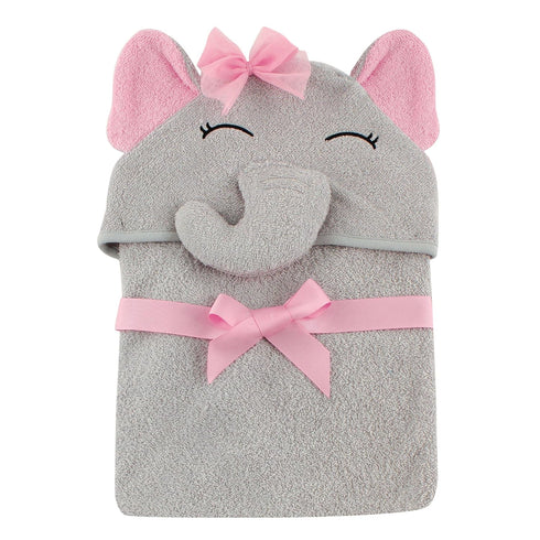 Hudson Baby Unisex Baby Cotton Animal Face Hooded Towel, Pretty Elephant, One Size...