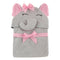 Hudson Baby Unisex Baby Cotton Animal Face Hooded Towel, Pretty Elephant, One Size...
