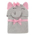 Hudson Baby Unisex Baby Cotton Animal Face Hooded Towel, Pretty Elephant, One Size...