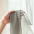 Aquazolax Thin Sheer French Door Curtain Panel Elegant Solid Voile Curtain 54x40 Inches Glass Door Drapery and Drape with Tieback - 1 Panel, Grey...