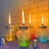 Mason Jar Tabletop Torch Kits,4 Pack Longlife Fiberglass Wicks,Stainless Steel Mason Jar Lids Caps Included,Outdoor Deck Oil Lamp Torch...