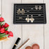 Velvet 7 Slots Ring Earrings Trays Showcase Display Jewelry Organizer (PU Leather)...