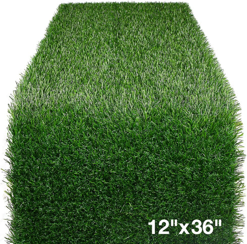 XLX TURF Artificial Grass Table Runner 12 x 36 Inches - Green Fake Grass Turf Table Runner for Golf Football Party Decorations Summer Wedding Tabl...