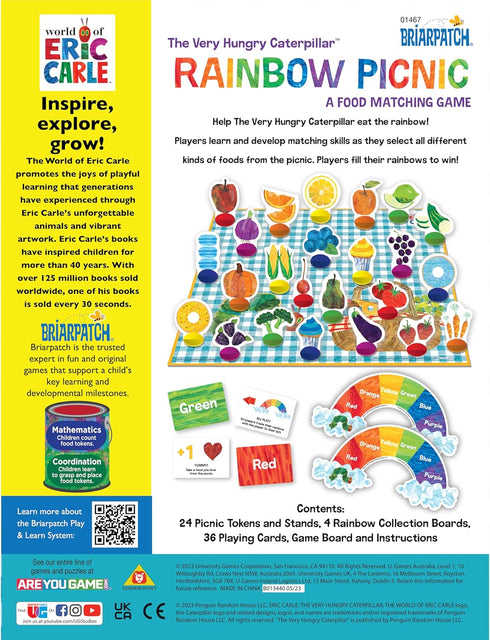 Briarpatch | The Very Hungry Caterpillar Rainbow Picnic Game, Ages 3+...