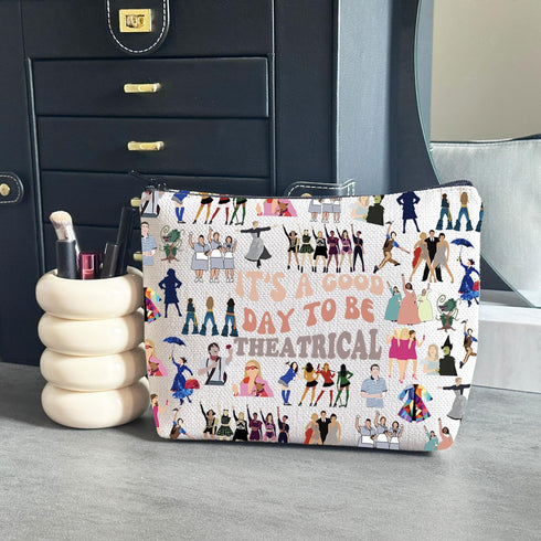 WCGXKO Broadway Musical Gift It’s A Good Day To Be Theatrical Musical Theatre Gift Makeup Bag (Be Theatrical)...