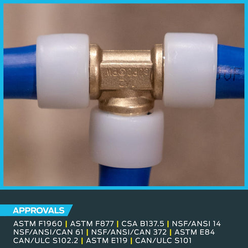 SharkBite 1/2 Inch Expansion Tee for PEX-A Pipe, Brass Plumbing Fittings for PEX-A Tubing, UAB362LFA...