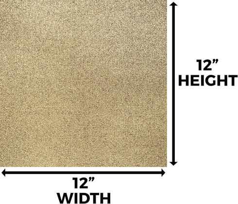 Gold Glitter Cardstock - 10 Sheets Premium Glitter Paper - 12" x 12" Heavyweight Sparkly Constuction Paper For Scrapbooking, Arts & Crafts, DIY...