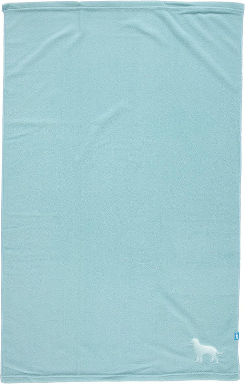 Animal Planet Bath Towel for Drying Dogs (Aqua) Embroidered Puppy Pattern, Super Absorbent Microfiber Towels 44 X 28. Great for Cleaning Pet After...