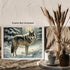 Posterizer 1 pcs-gray wolf in snowy wintery nature-oil painting style 1-Art for Animal Lovers-Landscape & Nature Art-Decor for Home & Office- unfr...