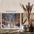 Posterizer 1 pcs-snowy winter city scene in oil painting style-1-Landscape & Nature Art-GIft for Men Women Teens-Living Room Bedroom Decor- unfram...