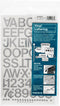 Chartpak Self-Adhesive Vinyl Capital Letters and Numbers, 1 Inch High, Silver, 88 per Pack (01039)...