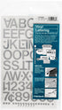 Chartpak Self-Adhesive Vinyl Capital Letters and Numbers, 1 Inch High, Silver, 88 per Pack (01039)...