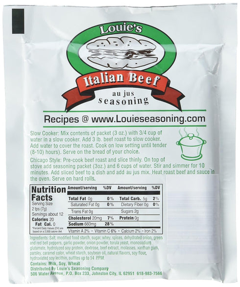 Louies Italian Beef Seasoning, 3-ounce (Pack of 2)...
