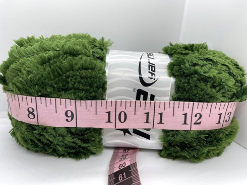 Panda Fuzzy Plush Yarn 100 Gram (3.53 ounces) 80 meters (87 Yards) - Jungle Green...