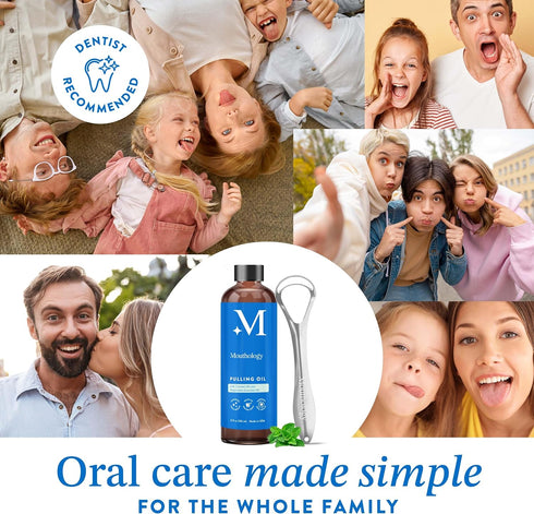 Coconut Oil Pulling for Teeth and Gums (Made in USA), Whitening Pulling Oil Coconut Mint Mouthwash for Fresh Breath Ayurvedic Oil Pulling Mouth Gu...