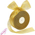 50 Yards Gold Glitter Ribbon 1 1/2 Inch, Sparkly Width Solid Fabric Ribbon for Gift Wrapping, Crafts, Holiday Wedding Birthday Party Decoration Fl...