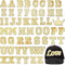 54 Pieces Iron on Sequin Letters Alphabet Patches Iron on Appliques Love Design Sew on Patches Glitter Hotfix for Bag Shoes DIY Craft Supplies(Gol...